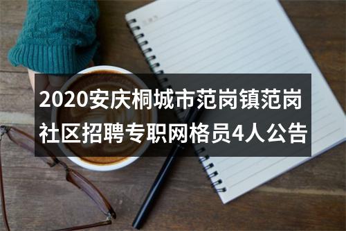 2020安庆桐城市范岗镇范岗社区招聘专职网格员4人公告 图片