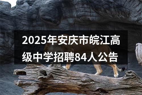 2025年安庆市皖江高级中学招聘84人公告 图片